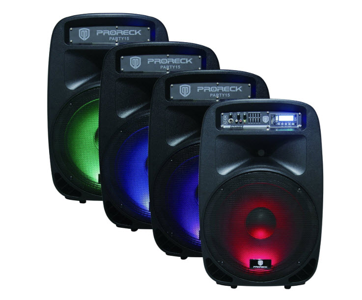 PRORECK PARTY 15 Portable 15-Inch 2000 Watt 2-Way Powered PA Speaker System