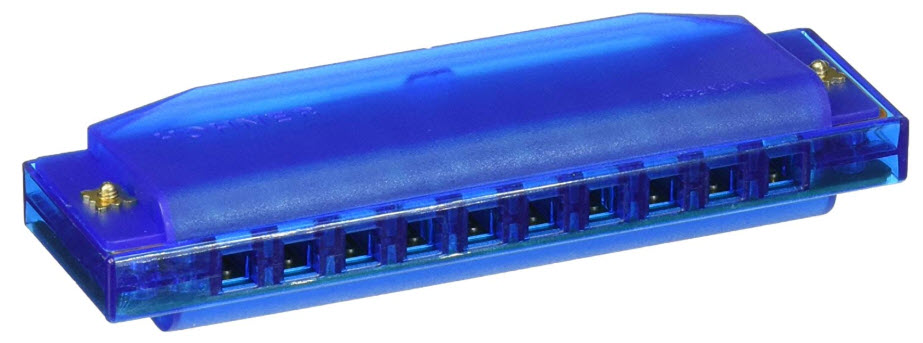 Clearly Colorful Translucent Harmonica Blue