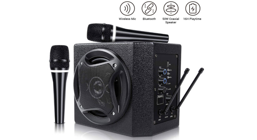 TONOR PA System Karaoke Machine 50W Bluetooth Powered Speaker