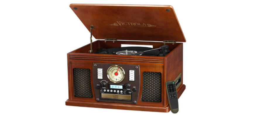 Victrola Navigator 8-in-1 Classic Bluetooth Record Player