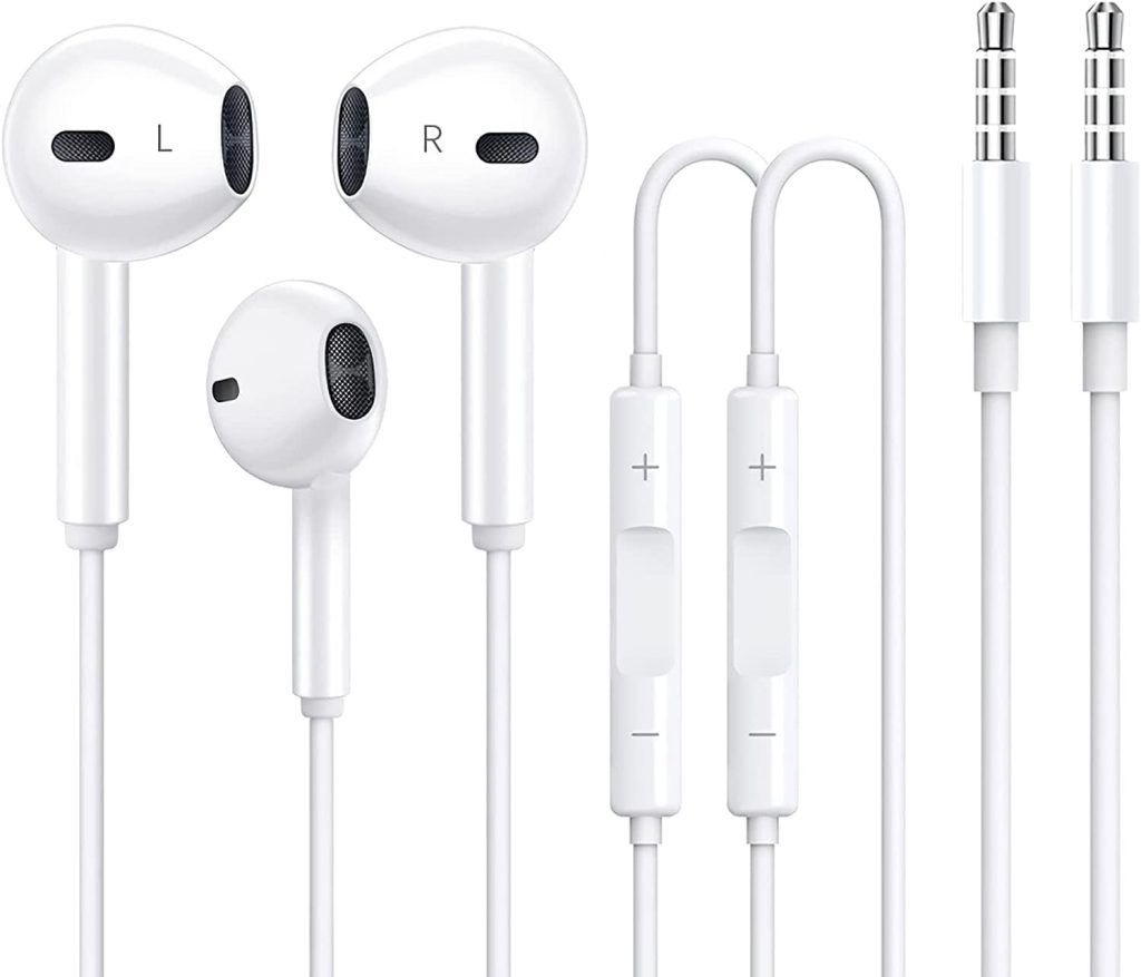 2 Pack Apple Earbuds [Apple MFi Certified] Earphones Wired with Microphone for 3.5mm iPhone Headphones (Built-in Microphone  Volume Control) Compatible with iPhone, iPad, iPod,Computer, MP3/4,Android : Electronics