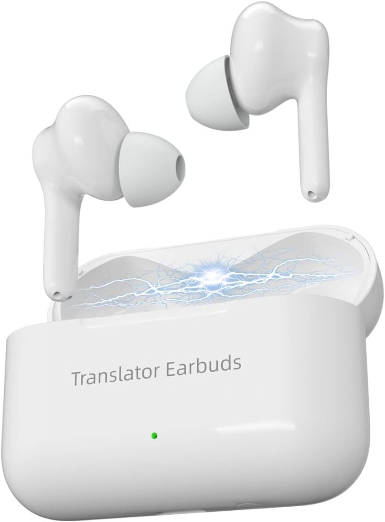 ANFIER Language Translator Earbuds M6 Support 71 Languages  56 Accents 0.5s Real Time Translation, for Music and Calling, Wireless Translator Device with APP Fit iOS  Android