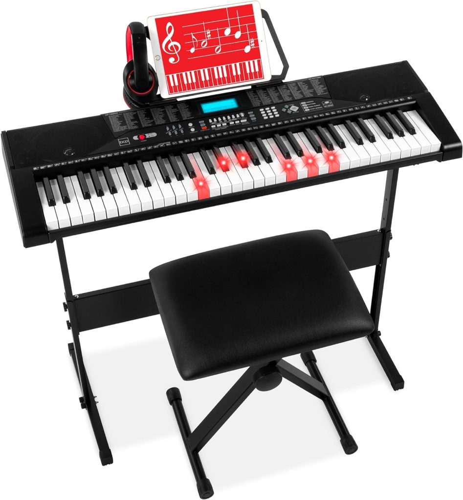 Buy RockJam 61 Key Keyboard Piano with Stand, Stool & Headphones, Keyboards