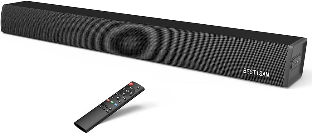 BESTISAN Sound bar, Wired and Wireless Soundbar for TV, Home Theater Surround Sound System Sound Bars for TV with HDMI-ARC, Optical/Coaxial/RCA Connection (Black) : Electronics