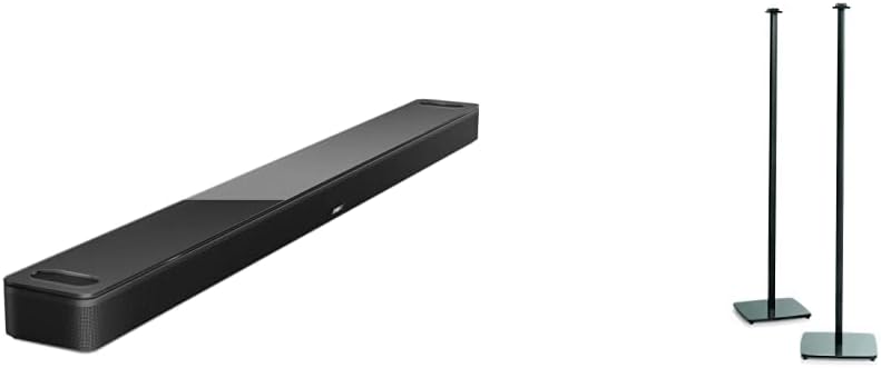 Bose Smart Soundbar 900 Dolby Atmos with Alexa Built-in, Bluetooth connectivity - Black  OmniJewel Floor Stand, Black