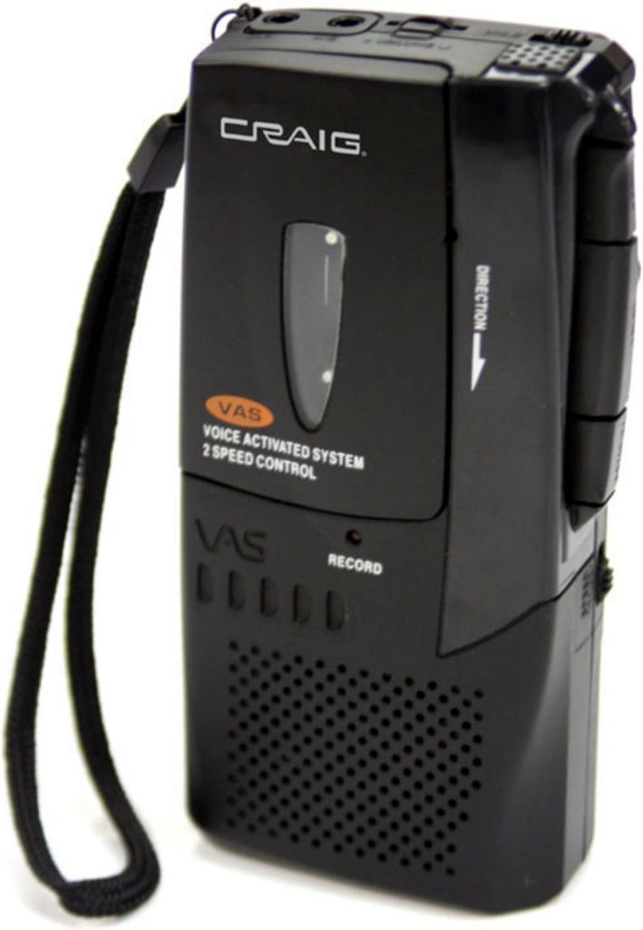Craig Micro Cassette Voice Recorder with LED Recording Indicator (CR8003)