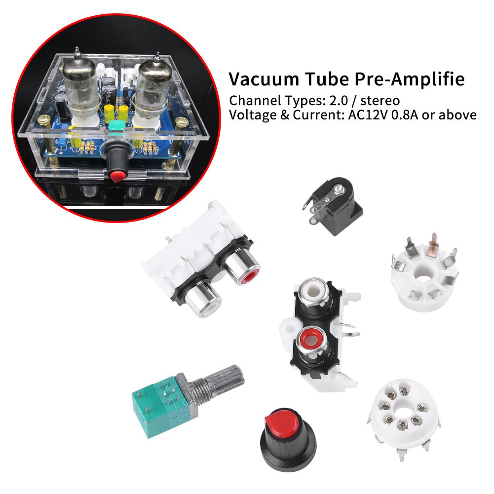 Electronic Amplifier, 6J1 Tube Valve Amplifier Tube Amplifier 6J1 Vacuum Electron Tube Valve Preamp Amplifier Board Amplifier Electronic Diy Kit 6J1 Tube Preamp
