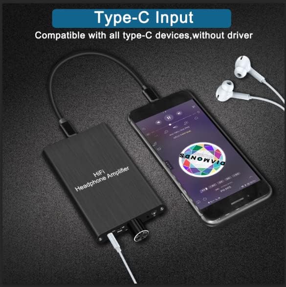 Headphone Amplifier HIGI Ampedance Headphone Amp Support 3.5mm AUX Input which can be Used with Either MAC, Mobile Phone, PS4, PS5, Xbox, Laptop or Desktop System (600Ω DAC Headphone Amplifier)