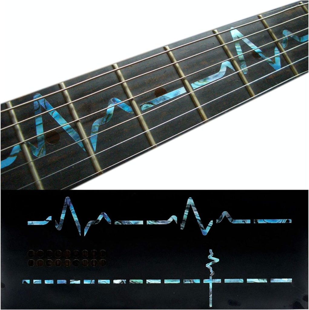 Jockomo EKG Line/Avalon Blue Guitar Inlay Sticker