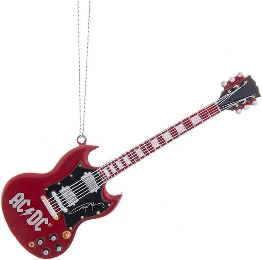 Kurt Adler 5-Inch Resin AC/DC Guitar Ornament