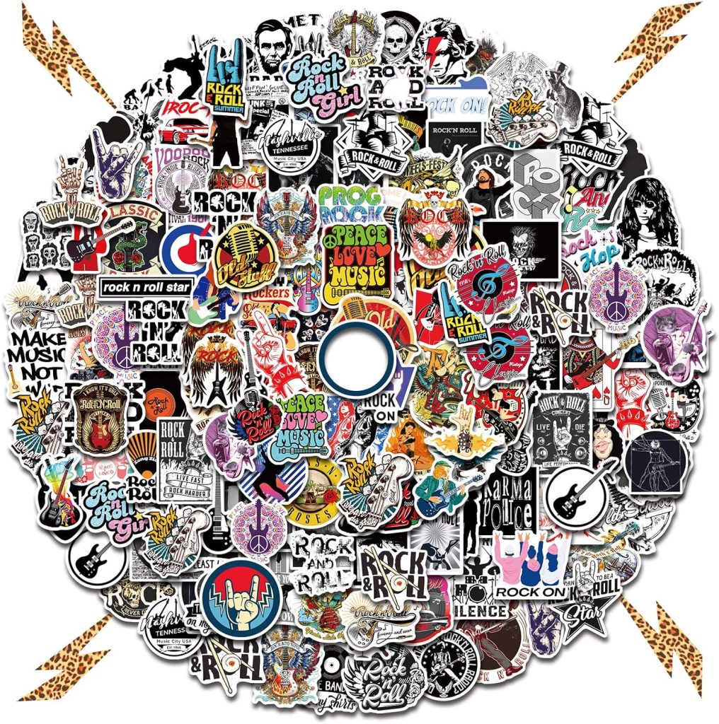 Rock Band Stickers 100pcs Classic Rock Music Stickers for Adults