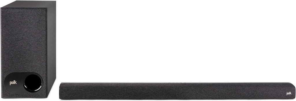 Polk Audio Signa S3 Ultra-Slim TV Sound Bar and Wireless Subwoofer with Built-in Chromecast | Compatible with 8K, 4K  HD TVs | Wi-Fi, Bluetooth | Works with Google Assistant,Black