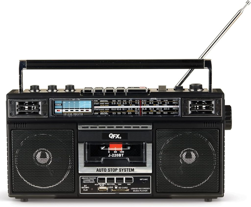 AudioBox RXC-25BT Retrobox Wireless Speaker System w/ Cassette Player, Red  