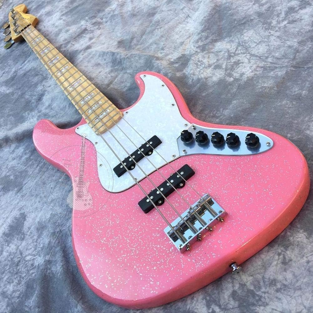 SRLIWHITE Guitar Electric Guitar Electric Guitar Pink 4 String Bass Guitar Classical Guitar Strings (Color : Guitar, Size : 41 inches)