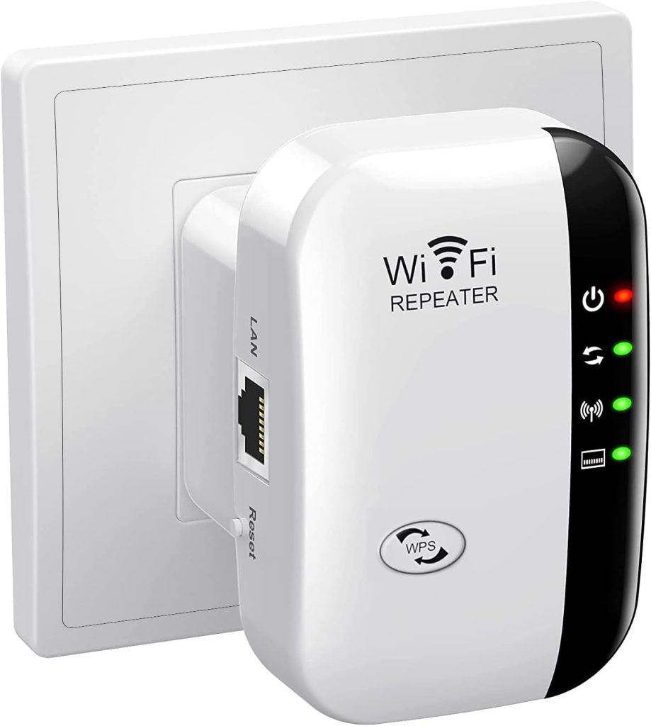 WiFi Extender Signal Booster Up to 4000sq.ft and 40 Devices, WiFi Range Extender, Wireless Internet Repeater, Long Range Amplifier with Ethernet Port, 1-Tap Setup, Access Point, Alexa Compatible