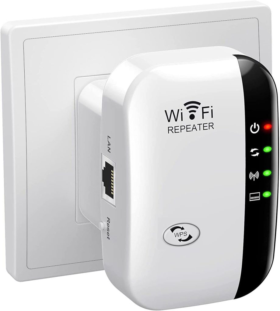 WiFi Extender Signal Booster Up to 4000sq.ft and 45 Devices, WiFi Range Extender, Wireless Internet Repeater, Long Range Amplifier with Ethernet Port, 1-Key Setup, Access Point, Alexa Compatible