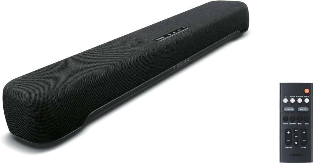 Yamaha Audio SR-C20A Compact Sound Bar with Built-in Subwoofer and Bluetooth, Black